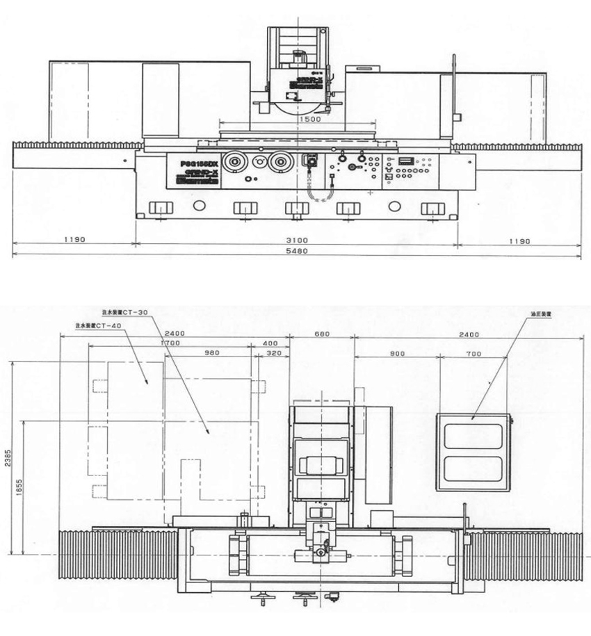 ACC155DX 高精密立柱型平面磨床機(jī)床外形圖1