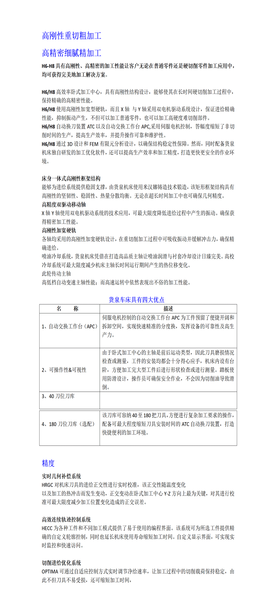 韓國貨泉機(jī)床臥式加工中心具有高精密細(xì)膩加工工件結(jié)構(gòu)簡要描述